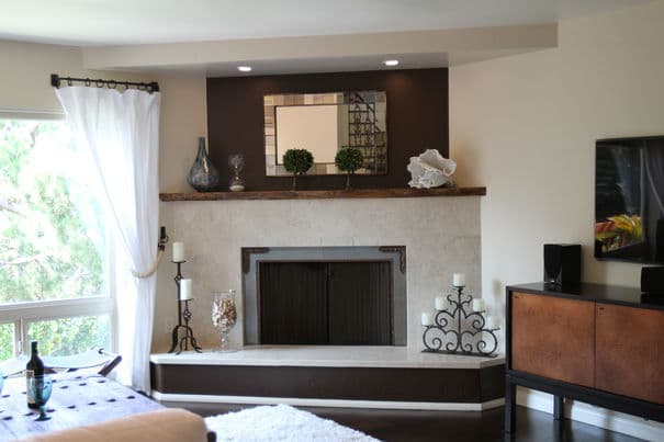 Picture of a newly remodeled bathroom with a newly installed bathtub and luxury textured gray tiles